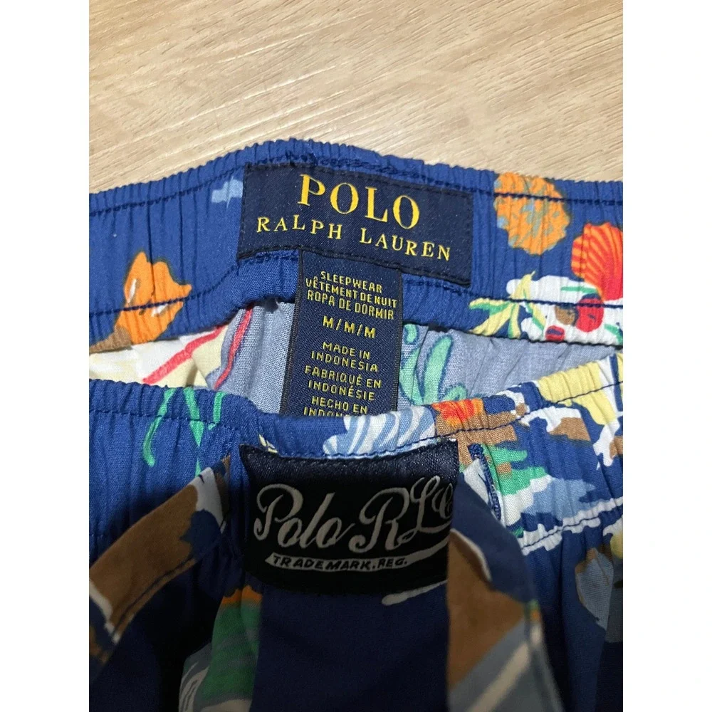 Polo Ralph Lauren Scuba Polo Bear Pajama Pants Navy Blue Mens Medium Sleepwear